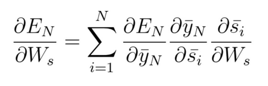 _Equation 48: BPTT calculations for the purpose of adjusting Ws_